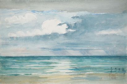 René LEVERD (1872-1938)
Eclaircie sur l'eau
Aquarelle...