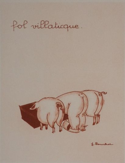 Jacques TOUCHET (1887-1949)
Trois cochons...