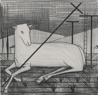 Bernard BUFFET (1928-1999)
L'agneau pascal,...