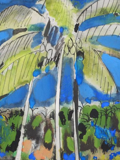 Maurice GENIS (1925-2013)
Les palmiers
Gouache...