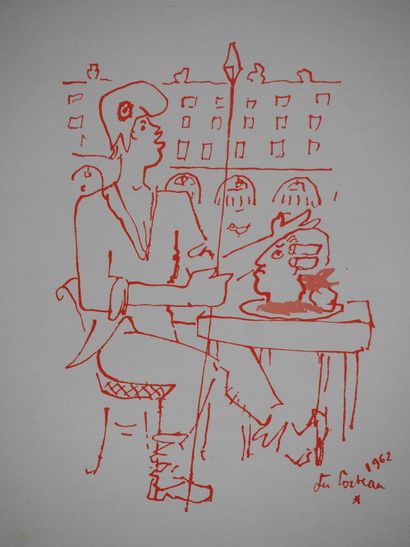 Jean COCTEAU (1889-1963)
Le repas révolutionnaire,...