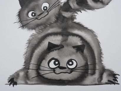 Laszlo TIBAY (1962-)
A dos de chat, 2025
Dessin...