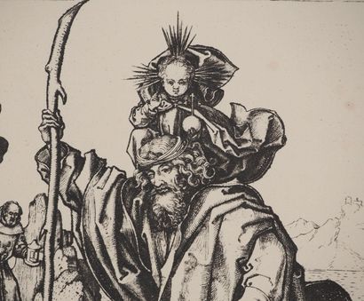 Martin SCHONGAUER (1430/50-1491)
Saint Christophe
Gravure...