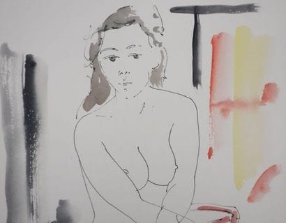 Alain BONNEFOIT (1937-)
Nu prenant la pose,...