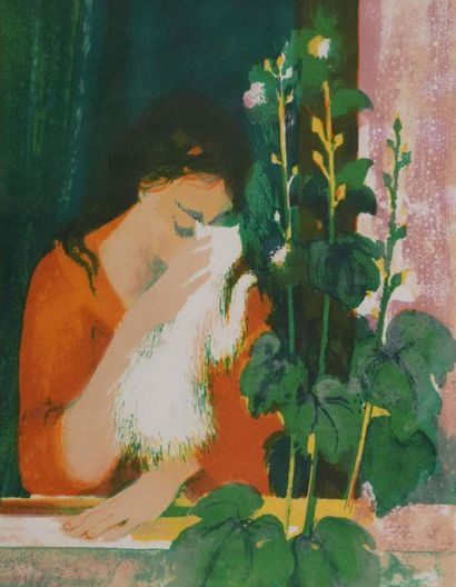 Paul COLLOMB (1921-2010)
Le chat blanc à...