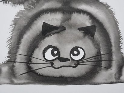 Laszlo TIBAY (1962-)
A dos de chat, 2025
Dessin...