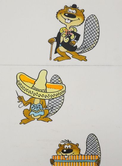 Roger BUSSEMEY (1920-1988)
Les castors musiciens,...