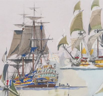 MARIN MARIE (1901–1987)
The Ship Gloire (2nd-class...
