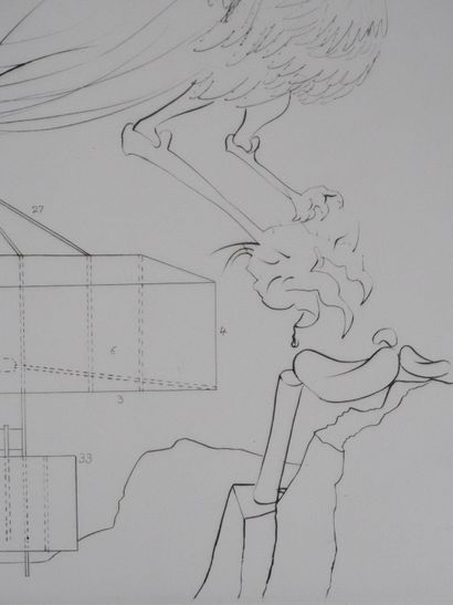 Salvador DALI (1904-1989)
Hommage à Léonard...