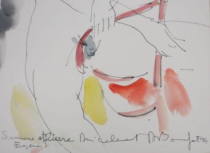 Alain BONNEFOIT (1937-)
Nu prenant la pose,...