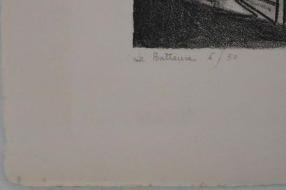 Georges DAYEZ (1907-1991)
La batteuse
Lithographie...