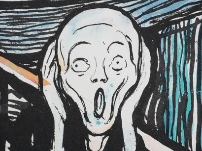 Edvard Munch (1863-1944) (d'après)
Le cri
Lithographie
Signée...