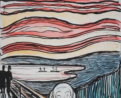 Edvard Munch (1863-1944) (d'après)
Le cri
Lithographie
Signée...