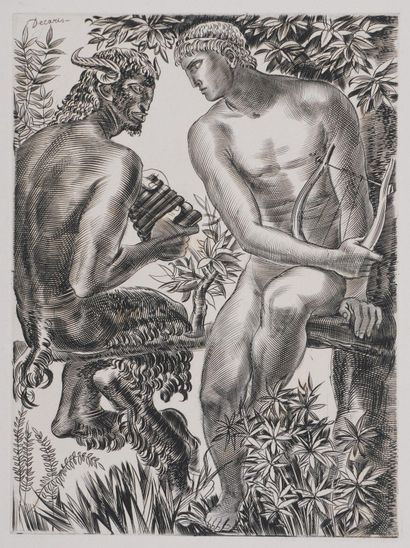 Albert DECARIS (1901-1988)
Apollon et Marsyas,...