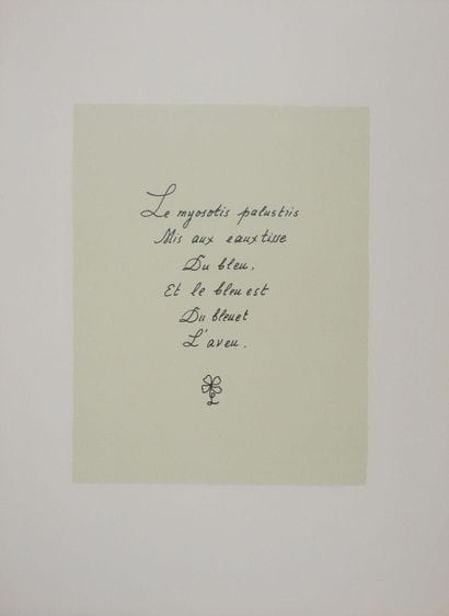 Louise DE VILEMORIN (1902-1969)
Le myosotis,...
