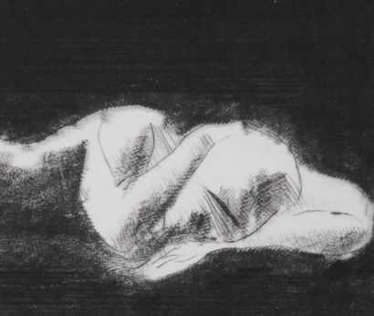 Paul GUIRAMAND (1926-2007)
Nue endormie
Gravure...