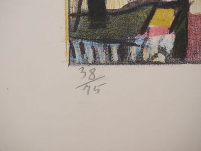 François DESNOYER (1894-1972) 
Vue de l'église,...