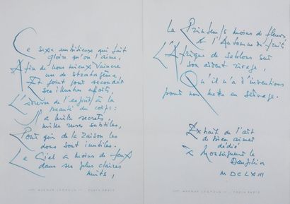 Georges MATHIEU (1921–2012)
Handwritten letter,...