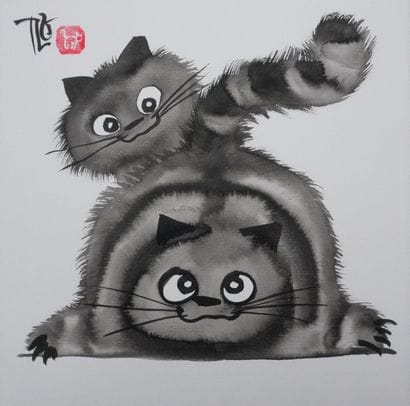 Laszlo TIBAY (1962-)
A dos de chat, 2025
Dessin...