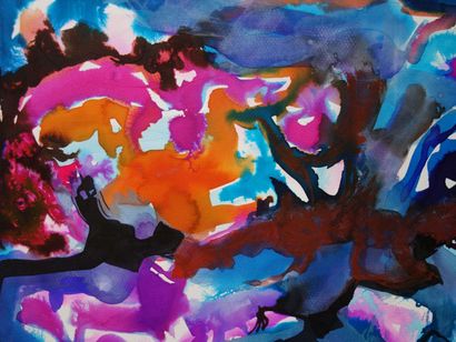 Bernard HERZOG (1935-)
Ondes magnétiques
Aquarelle...