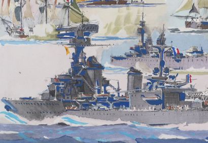 MARIN MARIE (1901–1987)
The Ship Gloire (2nd-class...