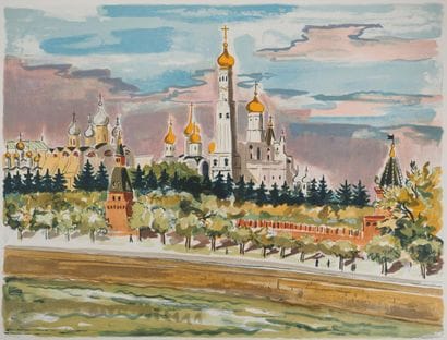 Yves BRAYER (1907-1990)
Monastère orthodoxe
Lithographie...