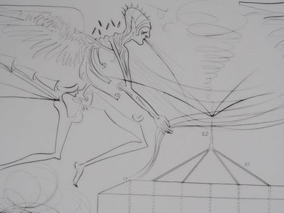 Salvador DALI (1904-1989)
Hommage à Léonard...