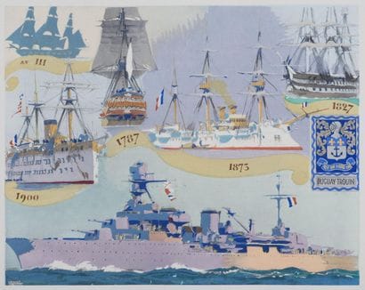 Albert BRENET (1903-2005)
Navires Duguay-Trouin,...