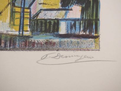 François DESNOYER (1894-1972) 
Vue de l'église,...