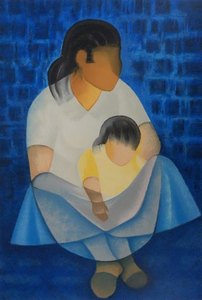 Louis TOFFOLI (1907-1999)
L'enfant au tricot...
