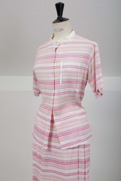 COURRÈGES Paris
Striped cotton crepon ensemble...