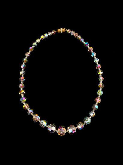 Set of two necklaces:
one features multicolored...