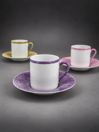 Ensemble de six tasses et sous tasses à café...