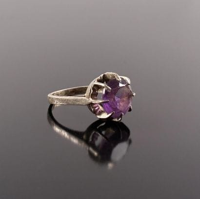 Ring in silver, 800 thousandths, crab hallmark,...