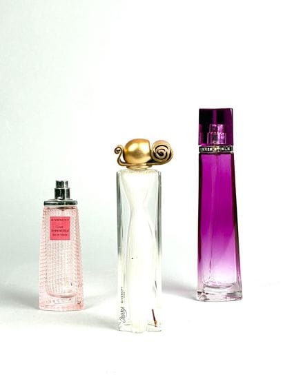 GIVENCHY
Set of three empty bottles including...