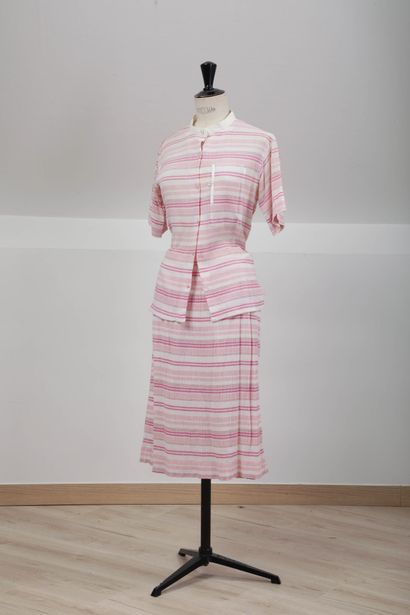 COURRÈGES Paris
Striped cotton crepon ensemble...