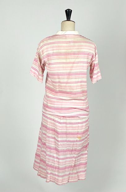 COURRÈGES Paris
Striped cotton crepon ensemble...