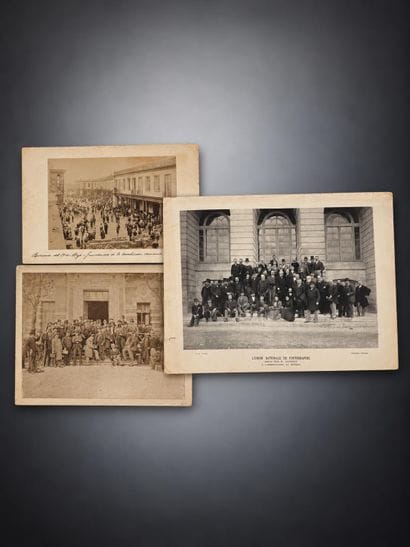 A collection of photographs featuring members...