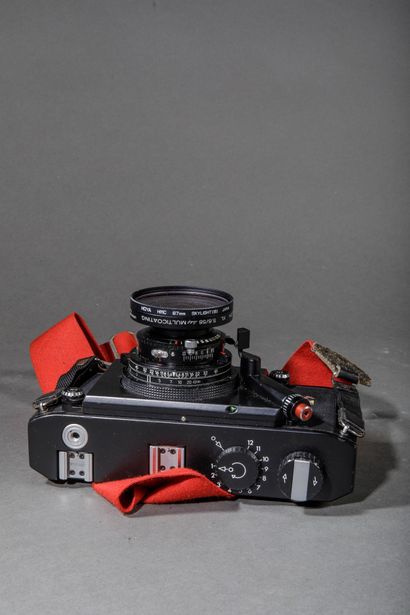 In a Leitz case: a Linhof Technorama camera...