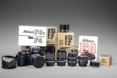 Nikon photography kit. 
Nikon F4 camera with...