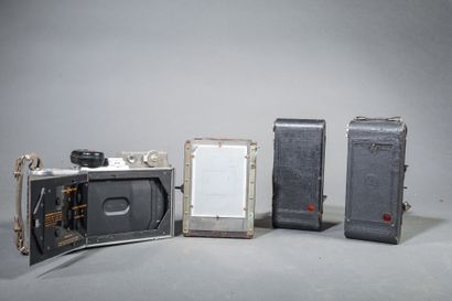 Set of four assorted cameras. Polaroid Land...