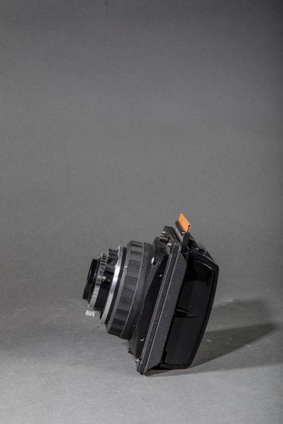 Mounted on a Graflex shutter and back, with...