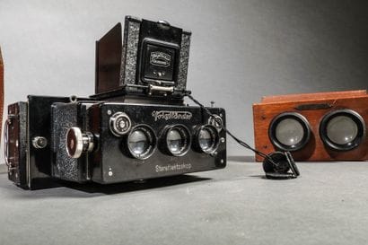 In a Voigtländer hard leather case, a Voigtländer...