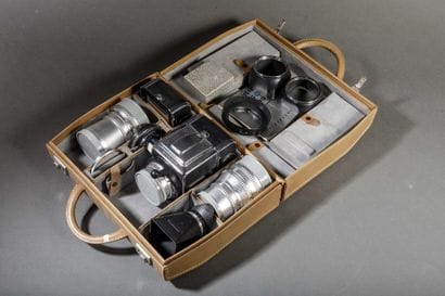 In a case, a set of Hasselblad photography...