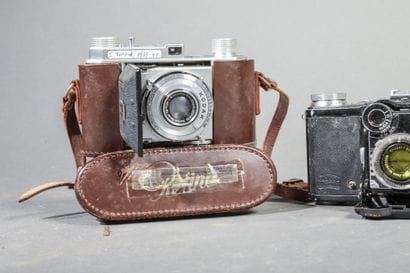 Set of four assorted cameras. Kodak Retina...