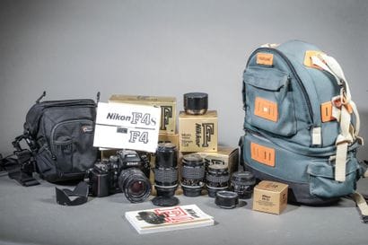 Nikon photography kit. 
Nikon F4 camera with...