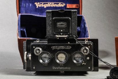 In a Voigtländer hard leather case, a Voigtländer...