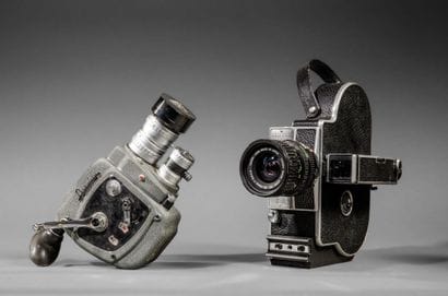 Set of two different cameras. 
Bolex camera...