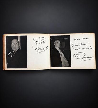 Album containing autographs and various photos,...
