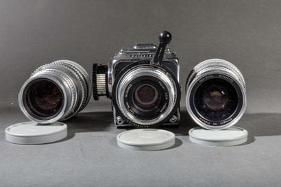In a case, a set of Hasselblad photography...